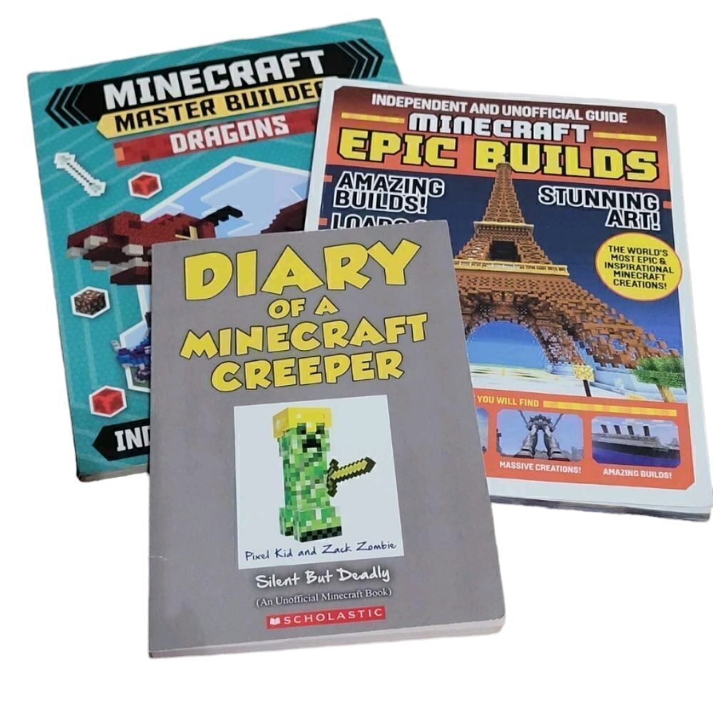Minecraft paperback set of 3 books